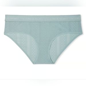 Victoria Secret Logo Waist Pointelle Hiphugger Panty Size Small